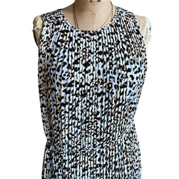 Banana Republic animal cheetah print maxi pleated shift tank dress - Picture 15 of 16
